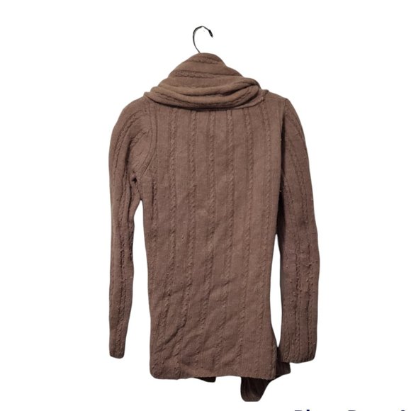 Anthropologie Wool Sweater Open Cardigan Sleeping on Snow S - Picture 2 of 8